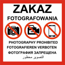 Zakaz fotografowania
